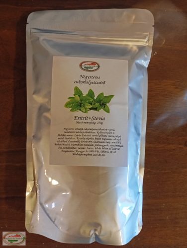 Négyszeres cukorhelyettesítő Eritrit+ Stevia 250 g