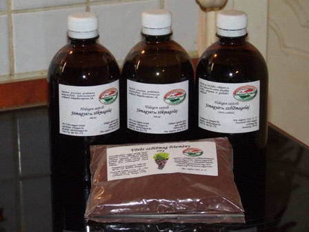 Kürbiskernöl-Traubenkernöl-Traubenkernöl gemahlen Paket 3X0,5 l+250g