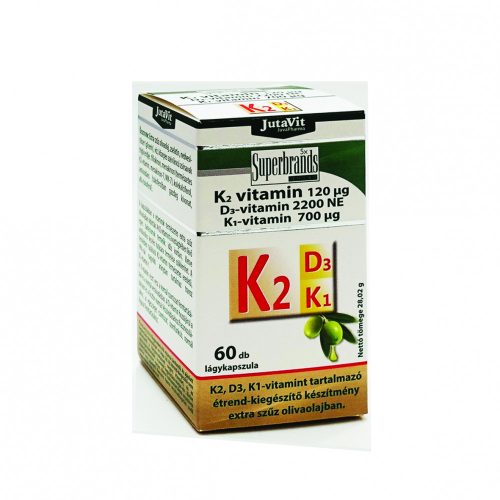 JutaVit K2 vitamin 120µg – D3 vitamin 2200 NE – K1 vitamin 700µg 60 db