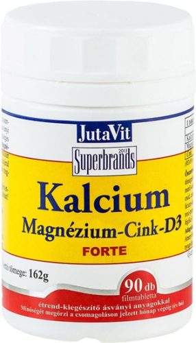 JutaVit Kalcium Magnézium-Cink Forte + D3 vitamin tabletta - 90 db