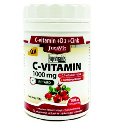 JutaVit C vitamin 1000 mg + Cink + D3 retard filmtabletta 100 db