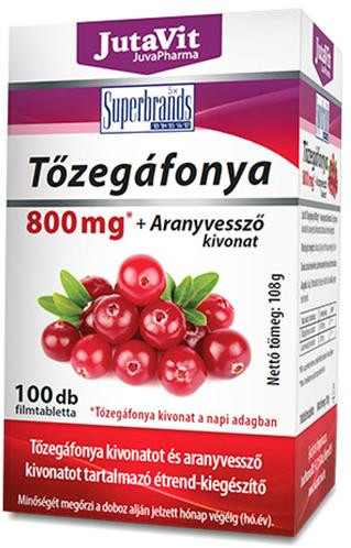 JutaVit Tőzegáfonya 800 mg   aranyvessző kivonat 100 db tabletta