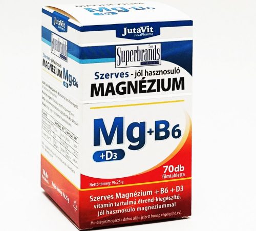 JutaVit Szerves Magnézium B6 D3 70 db