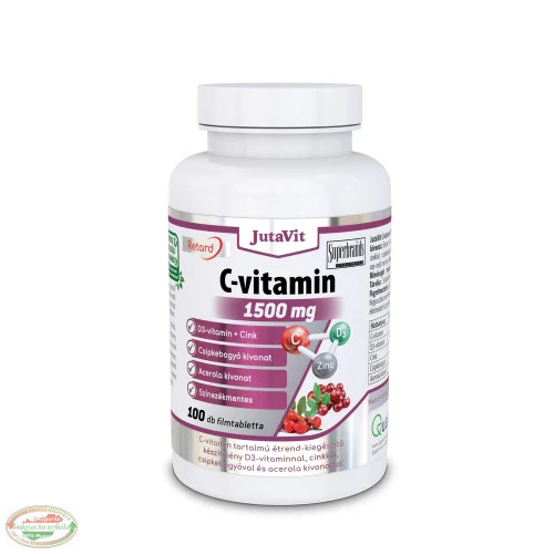 JutaVit C-Vitamin 1500 mg  Acerola Csipkebogyó D3 Cink 100 db